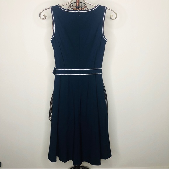 Loft Sleeveless Navy Blue Dress - Picture 4 of 6